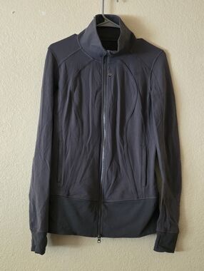 Lululemon Dark Gray Zip-Up Athletic Jacket